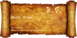 Woth Irén névjegykártya